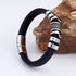 Lederarmband herren silber uniqal bestseller